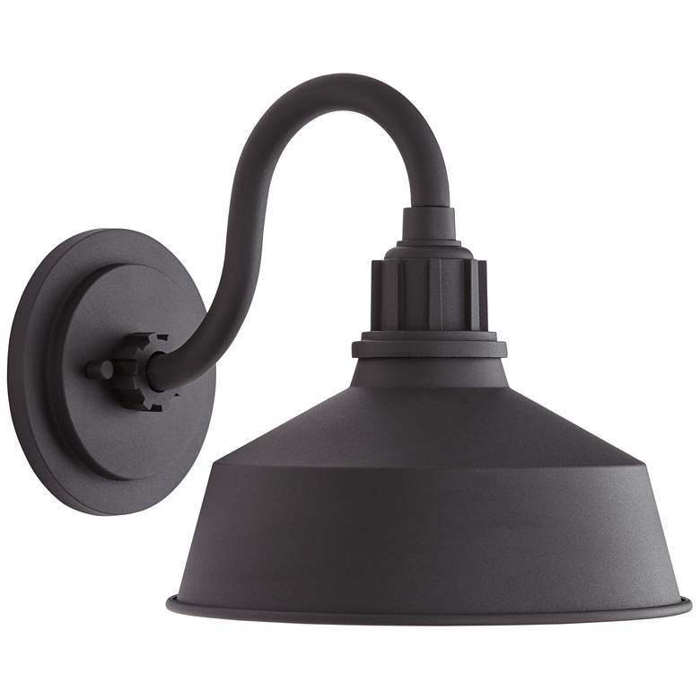 Image 6 Franklin Iron Arnett 10 1/2" Textured Black Outdoor Barn Wall Light more views