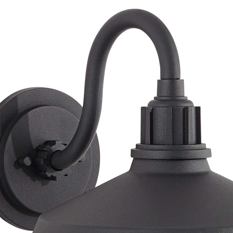 Image 4 Franklin Iron Arnett 10 1/2" Textured Black Outdoor Barn Wall Light more views