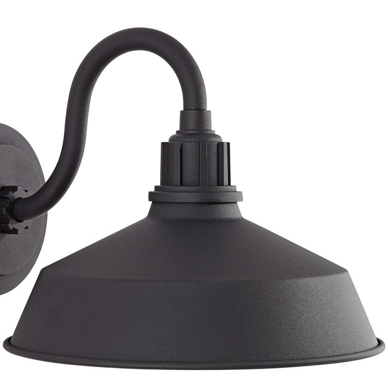 Image 5 Franklin Iron Arnett 10 1/2" Textured Black Outdoor Barn Wall Light more views