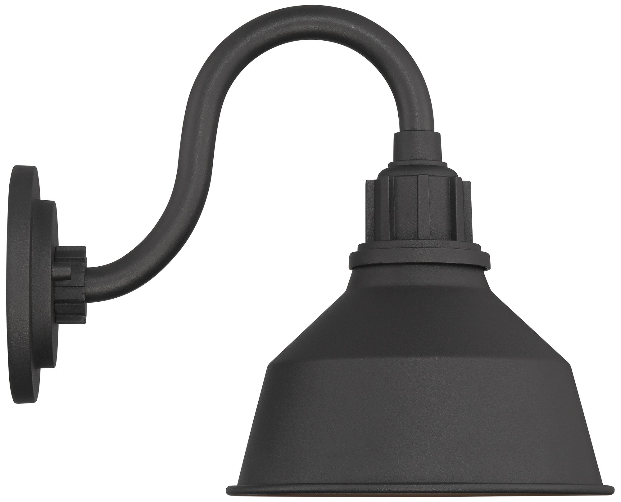 Franklin Iron Arnett 8" Textured Black Industrial Outdoor Barn Light