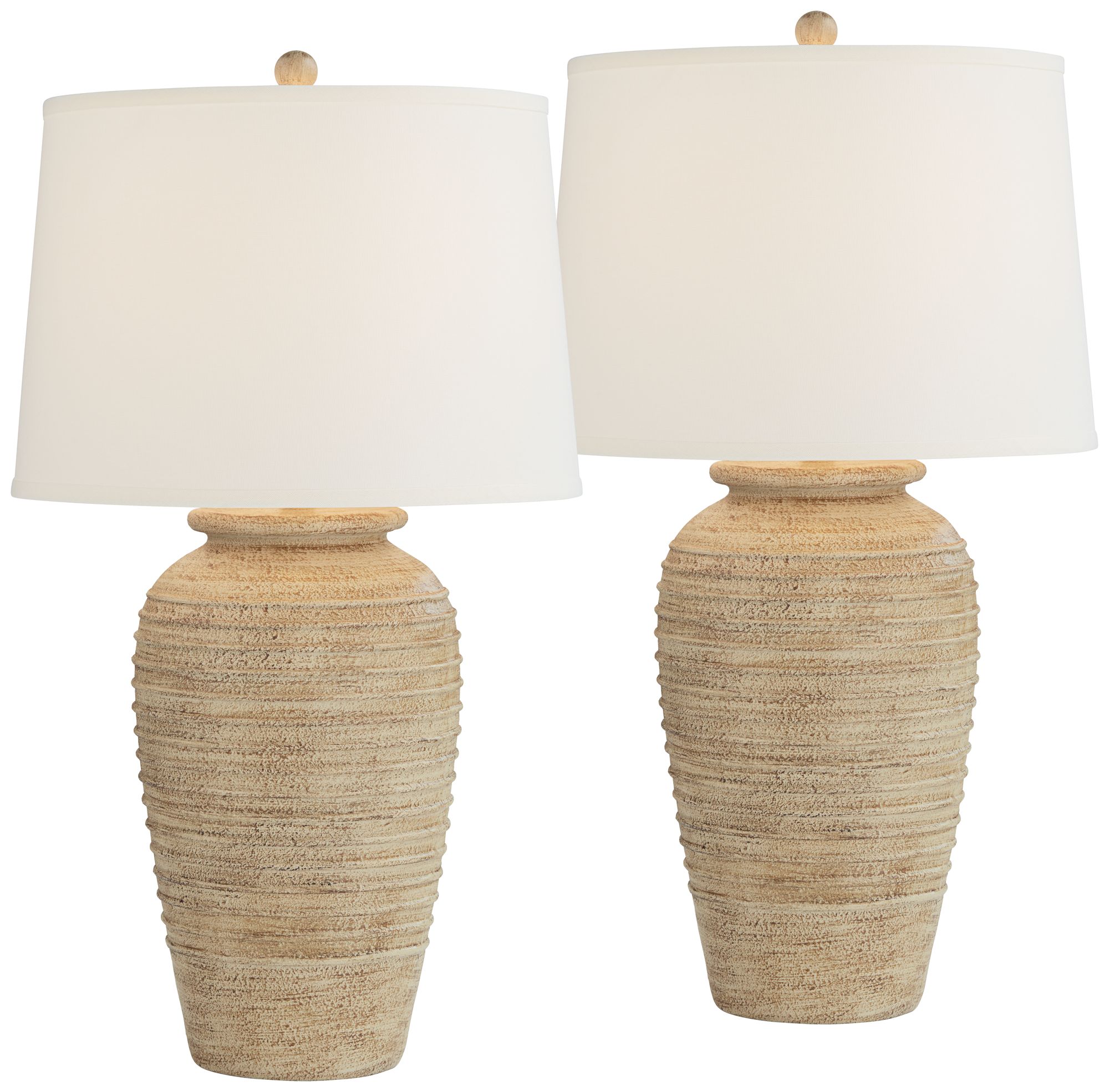 Image 2 Franklin Iron Austin 28" Rustic Sand Southwest Table Lamps Set of 2