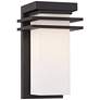 2_Franklin Iron Bernadine 12" Black and White Glass Outdoor Wall Light