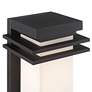 3_Franklin Iron Bernadine 12" Black and White Glass Outdoor Wall Light more views