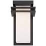 5_Franklin Iron Bernadine 12" Black and White Glass Outdoor Wall Light more views