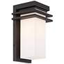 6_Franklin Iron Bernadine 12" Black and White Glass Outdoor Wall Light more views