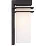 7_Franklin Iron Bernadine 12" Black and White Glass Outdoor Wall Light more views