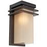 Thumbnail2 of Franklin Iron  Bernadine 12" Bronze and Amber Glass Outdoor Wall Light