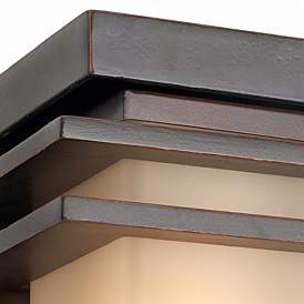 Image3 of Franklin Iron  Bernadine 12" Bronze and Amber Glass Outdoor Wall Light more views