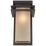 Thumbnail4 of Franklin Iron  Bernadine 12" Bronze and Amber Glass Outdoor Wall Light more views