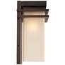 Franklin Iron  Bernadine 12" Bronze and Amber Glass Outdoor Wall Light