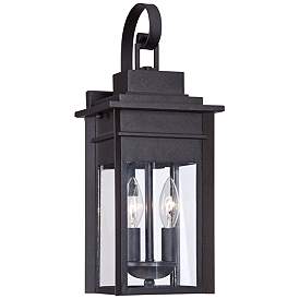 Image2 of Franklin Iron Bransford 17" Black-Gray Outdoor Lantern Wall Light