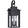 Franklin Iron Bransford 17" Black-Gray Outdoor Lantern Wall Light