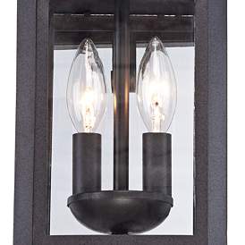 Image3 of Franklin Iron Bransford 17" Black-Gray Outdoor Lantern Wall Light more views