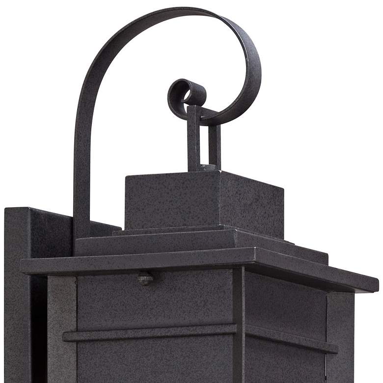 Image 4 Franklin Iron Bransford 17" Black-Gray Outdoor Lantern Wall Light more views