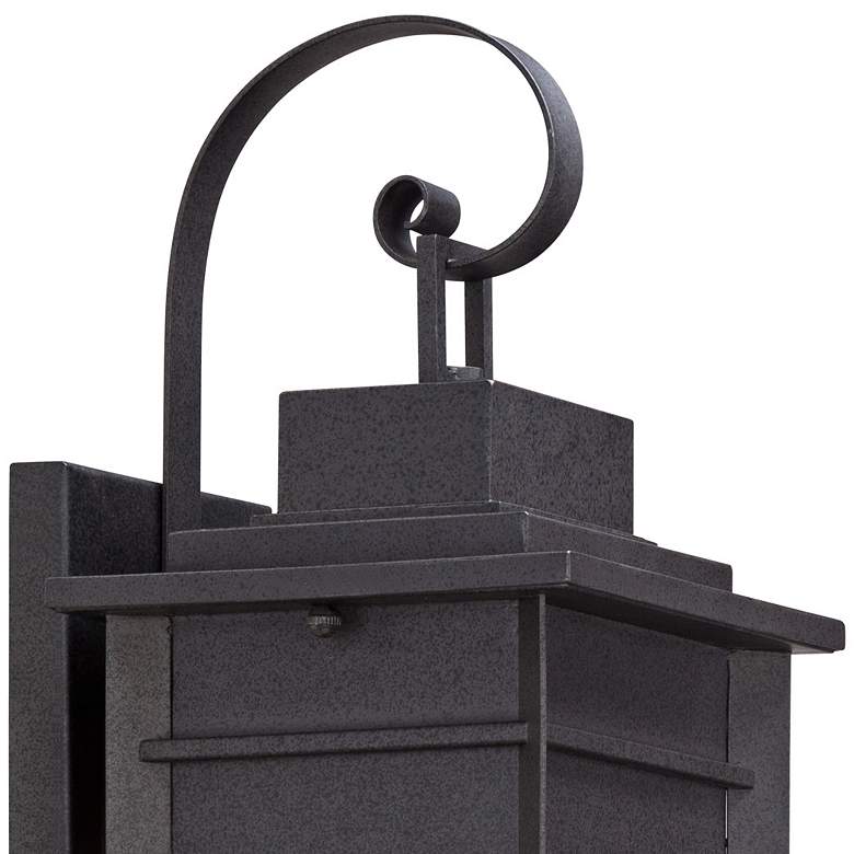 Image 4 Franklin Iron Bransford 17 inch Black-Gray Outdoor Lantern Wall Light more views