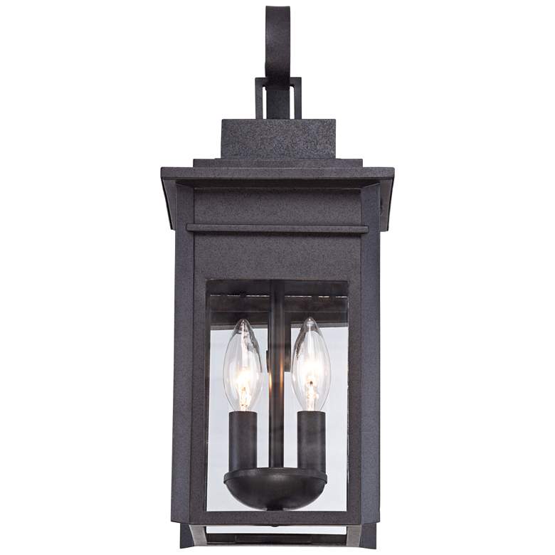 Image 5 Franklin Iron Bransford 17" Black-Gray Outdoor Lantern Wall Light more views