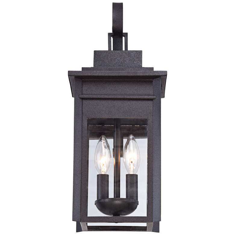 Image 5 Franklin Iron Bransford 17 inch Black-Gray Outdoor Lantern Wall Light more views