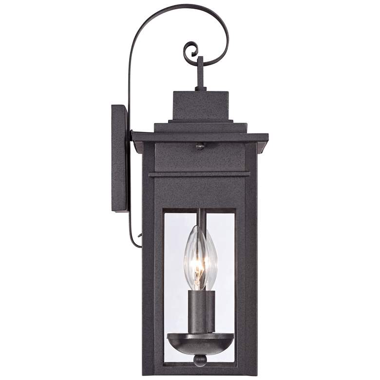Image 7 Franklin Iron Bransford 17" Black-Gray Outdoor Lantern Wall Light more views