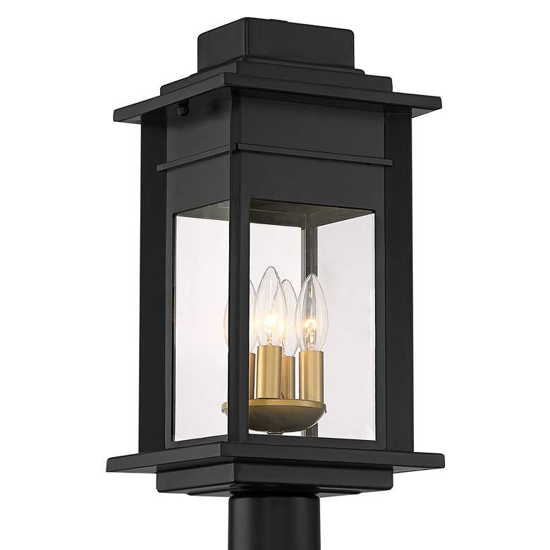 Image 3 Franklin Iron Bransford 19 1/4" Brass and Black Outdoor Post Light more views
