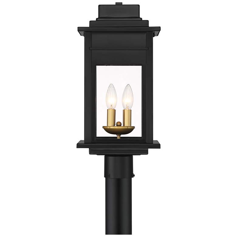 Image 5 Franklin Iron Bransford 19 1/4" Brass and Black Outdoor Post Light more views