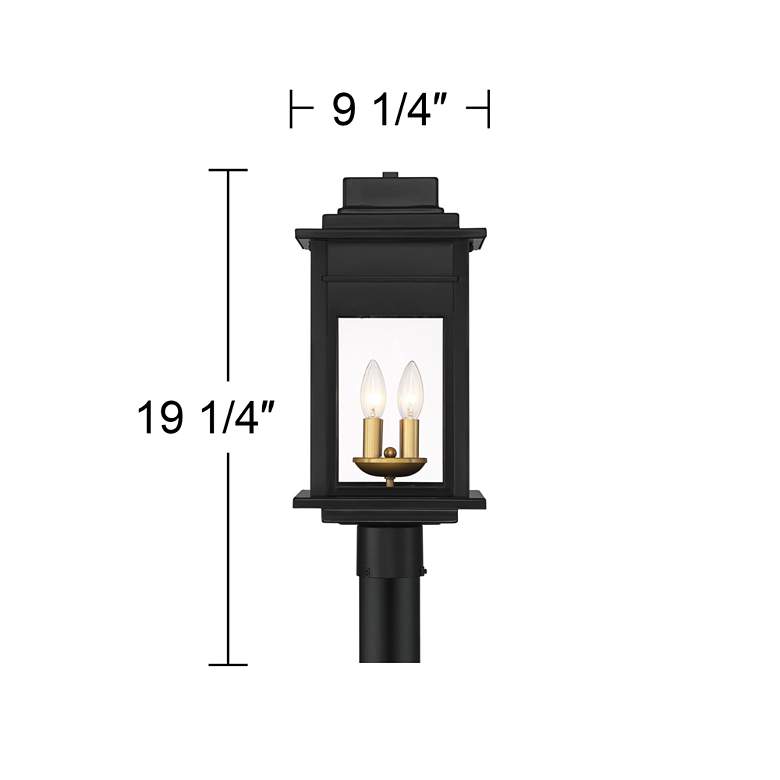 Image 6 Franklin Iron Bransford 19 1/4" Brass and Black Outdoor Post Light more views