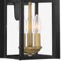 4_Franklin Iron Bransford 19" Black-Brass Outdoor Lantern Wall Light more views