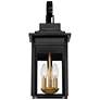 5_Franklin Iron Bransford 19" Black-Brass Outdoor Lantern Wall Light more views
