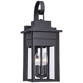 Image2 of Franklin Iron Bransford 19" Black-Gray Outdoor Lantern Wall Light