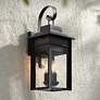 Franklin Iron Bransford 19" Black-Gray Outdoor Lantern Wall Light