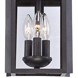Image3 of Franklin Iron Bransford 19" Black-Gray Outdoor Lantern Wall Light more views