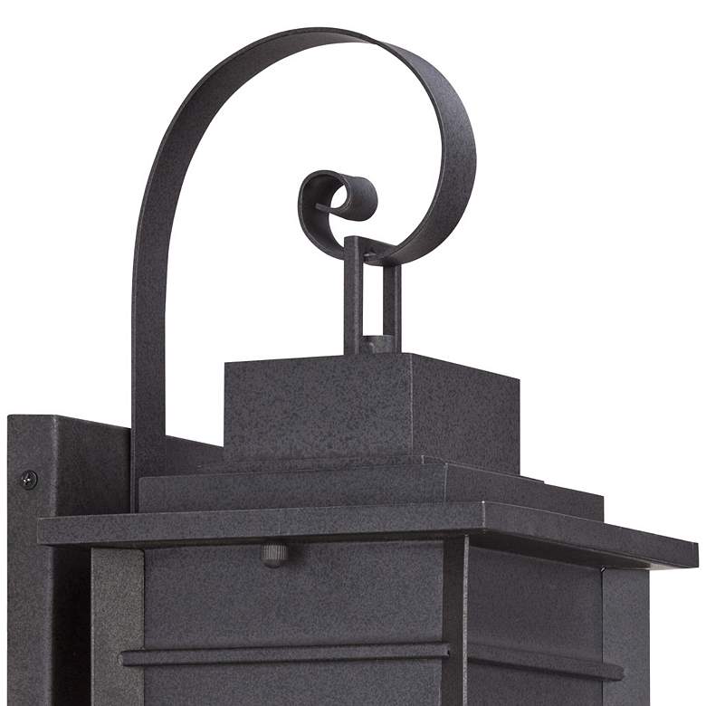 Image 4 Franklin Iron Bransford 19" Black-Gray Outdoor Lantern Wall Light more views