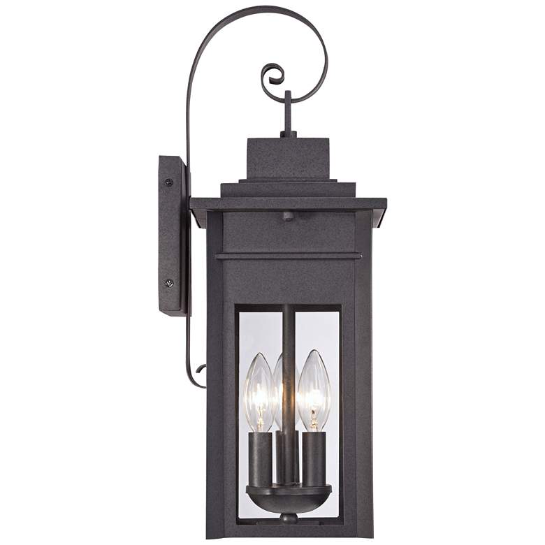 Image 5 Franklin Iron Bransford 19" Black-Gray Outdoor Lantern Wall Light more views