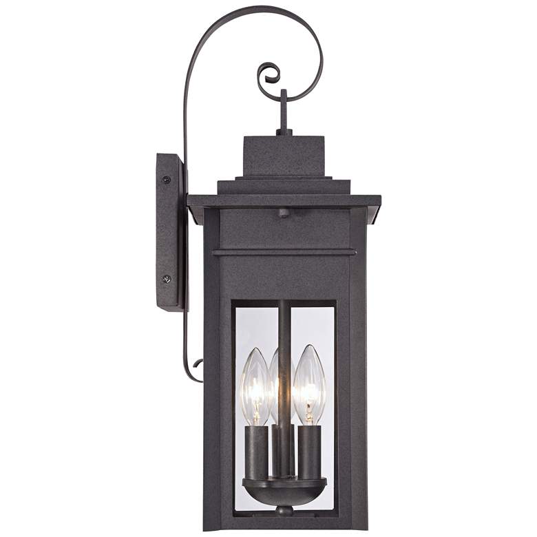 Image 5 Franklin Iron Bransford 19 inch Black-Gray Outdoor Lantern Wall Light more views