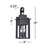 Franklin Iron Bransford 19" Black-Gray Outdoor Lantern Wall Light
