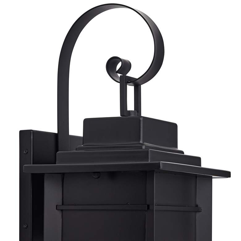 Image 3 Franklin Iron Bransford 21 1/2" Black Lantern Outdoor Wall Light more views