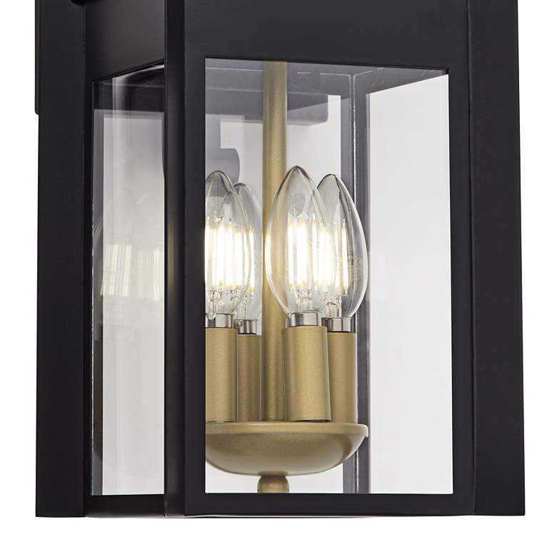 Image 4 Franklin Iron Bransford 21 1/2" Black Lantern Outdoor Wall Light more views
