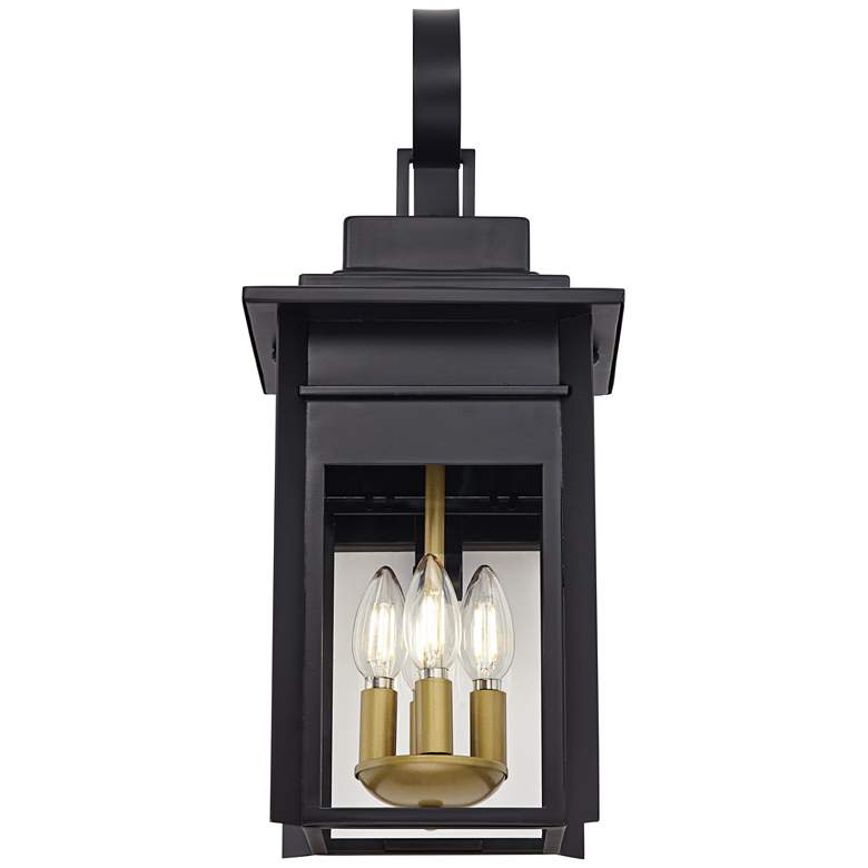 Image 5 Franklin Iron Bransford 21 1/2" Black Lantern Outdoor Wall Light more views