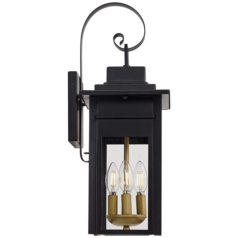 Image 7 Franklin Iron Bransford 21 1/2" Black Lantern Outdoor Wall Light more views