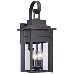 Franklin Iron Bransford 21&quot; High Black-Gray Outdoor Wall Light Lantern