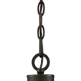 Image5 of Franklin Iron Caleb 23 3/4" Wide Bronze and Glass 5-Light Chandelier more views