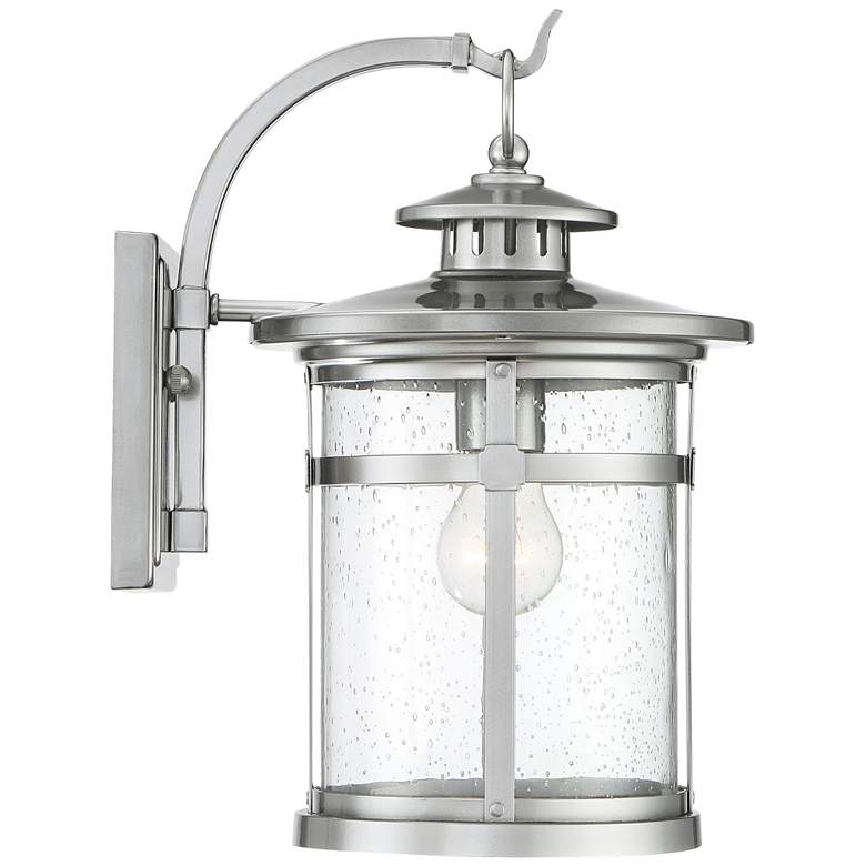 Image 7 Franklin Iron Callaway 11 3/4 inch Chrome Lantern Outdoor Lights Set of 2 more views