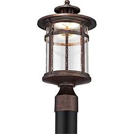 Image3 of Franklin Iron Callaway 15 1/2" Rustic Bronze LED Outdoor Post Light more views