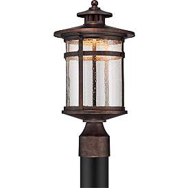 Image4 of Franklin Iron Callaway 15 1/2" Rustic Bronze LED Outdoor Post Light more views