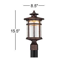 Image5 of Franklin Iron Callaway 15 1/2" Rustic Bronze LED Outdoor Post Light more views
