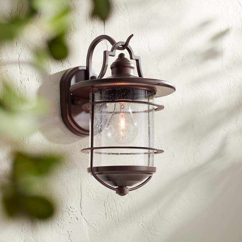 Image 5 Franklin Iron Casa Mirada 12" Bronze Outdoor Wall Lights Set of 2 more views