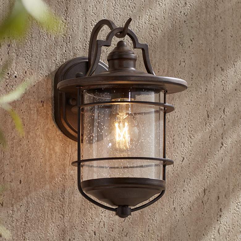 Image 6 Franklin Iron Casa Mirada 12" Bronze Outdoor Wall Lights Set of 2 more views