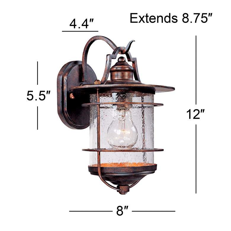 Image 7 Franklin Iron Casa Mirada 12" Bronze Outdoor Wall Lights Set of 2 more views