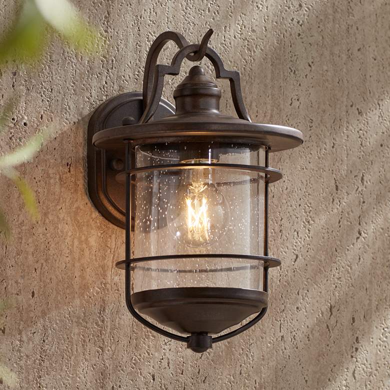 Image 6 Franklin Iron Casa Mirada 12" High Vintage Bronze Outdoor Wall Light more views