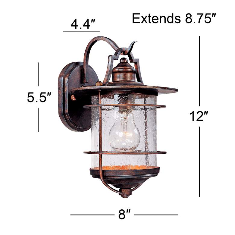 Image 7 Franklin Iron Casa Mirada 12" High Vintage Bronze Outdoor Wall Light more views