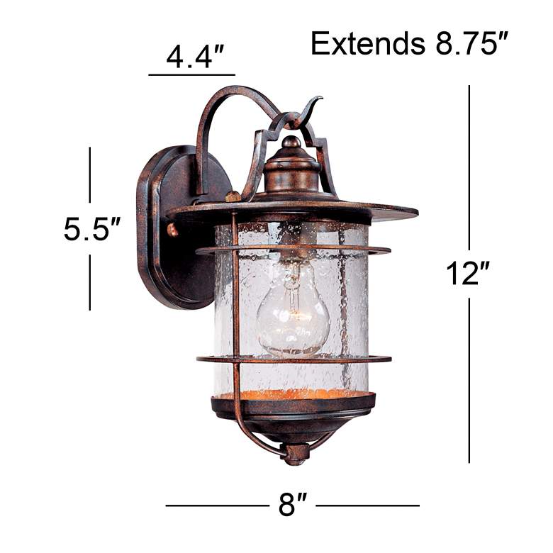 Image 7 Franklin Iron Casa Mirada 12 inch High Vintage Bronze Outdoor Wall Light more views